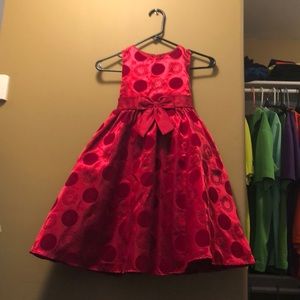 Girl’s red formal dress
